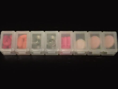 Over-the-counter medication in a pill box.